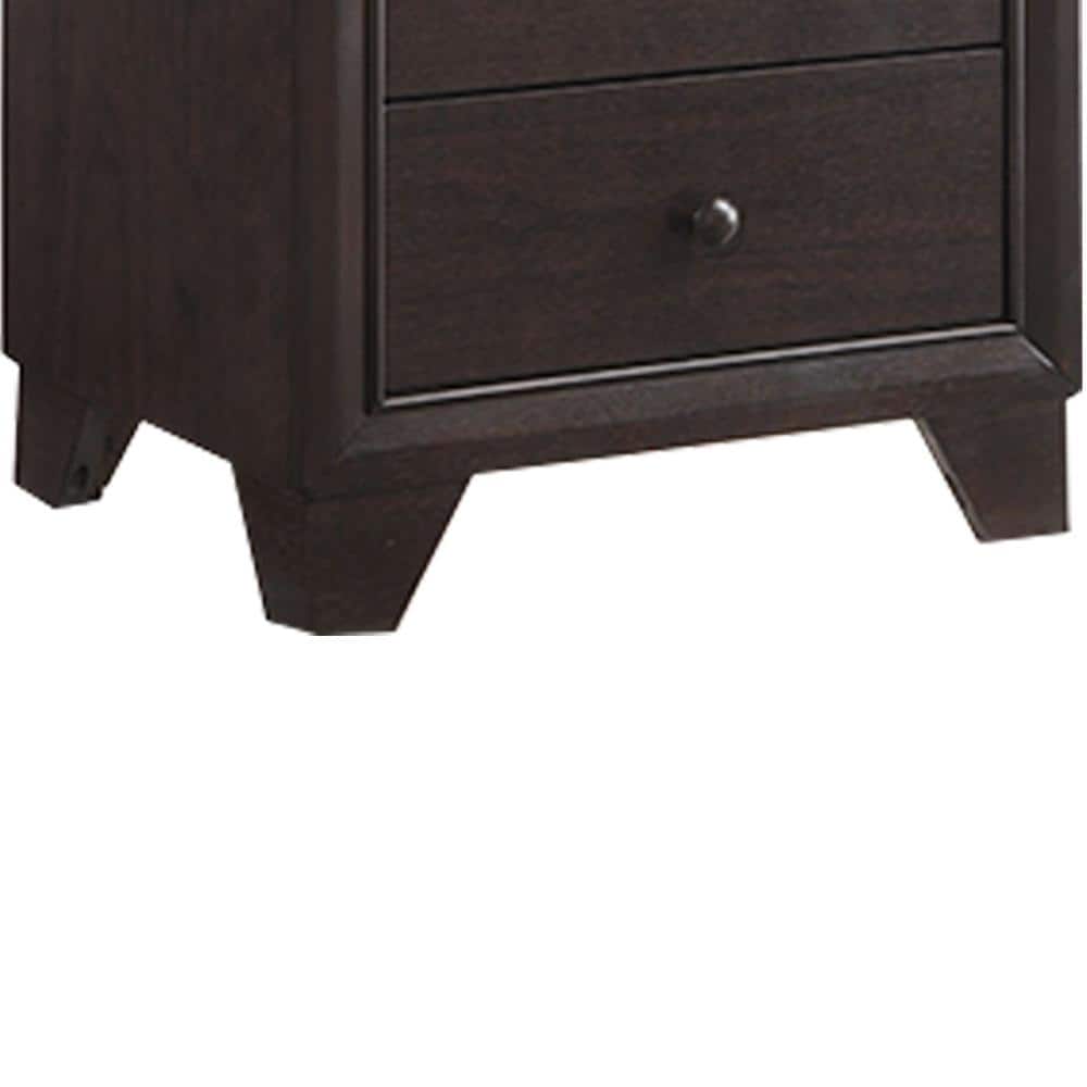 Madison Espresso Elegance 2-Drawer Nightstand