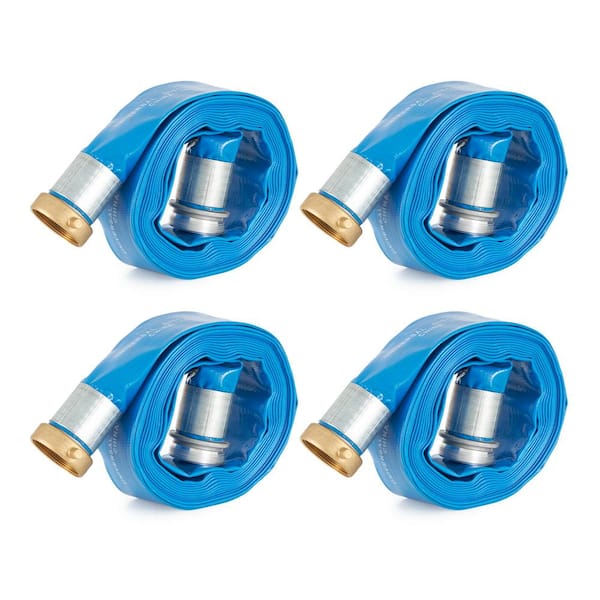 Apache 300 in. PVC 2 in. Dia 70 PSI Lay Flat Hose (4-Pack)