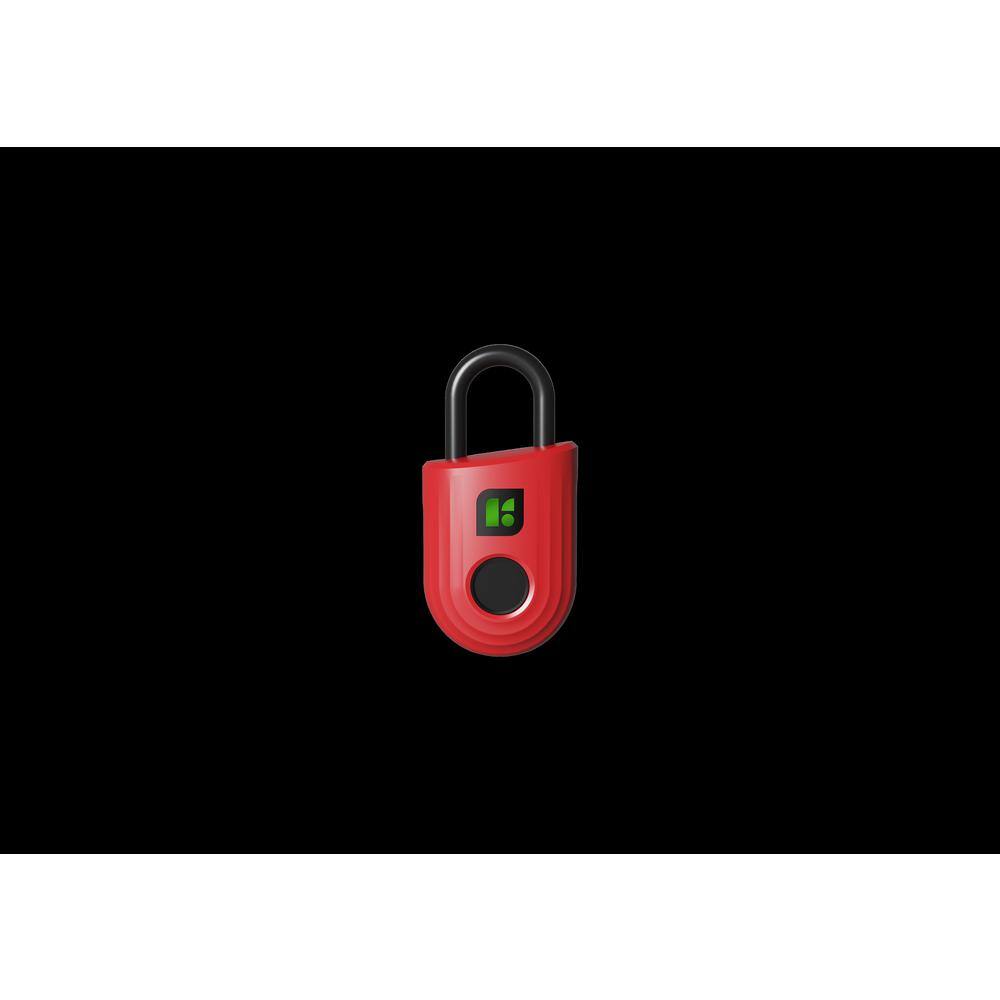 Red Keyless Fingerprint Padlock with Mobile App