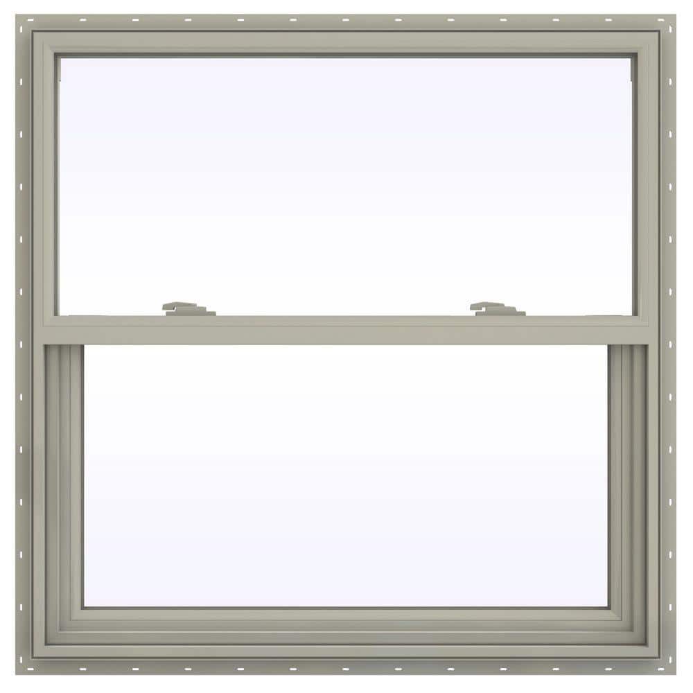 35.5 in. x 35.5 in. V-2500 Series Desert Sand Vinyl Single Hung Window with Fiberglass Mesh Screen price history on PriceWatchPro