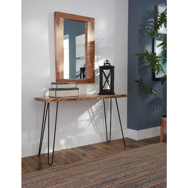 Black Narrow Console Table with Hairpin Legs - Perfect for Small Spaces