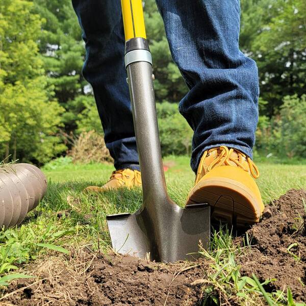 Nupla 27 in. Classic Fiberglass Sharp Shooter Drain Spade with Heavy Duty Steel Blade Shovel and D Grip Handle 75.69 274