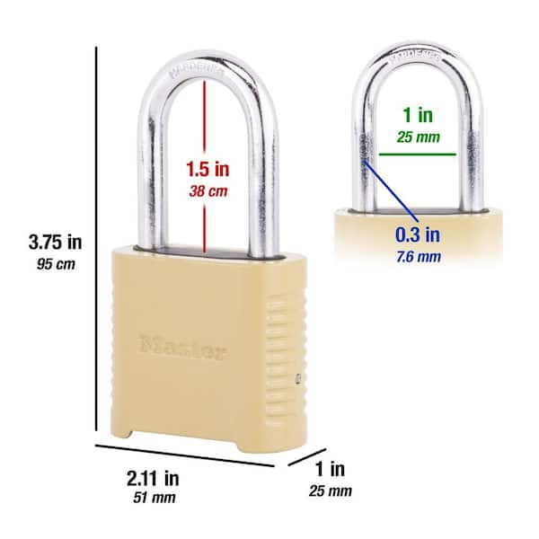 High Security, MASTER LOCK, Combination Padlock - 6MCR1