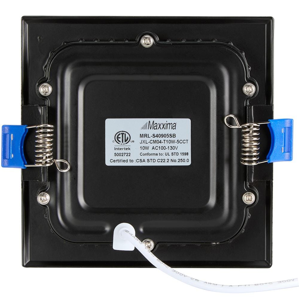 4-Inch Black Aluminum Square LED Recessed Downlight