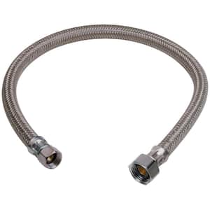 7/16 in. Compression x 1/2 in. FIP x 20 in. Braided Polymer Faucet Supply Line