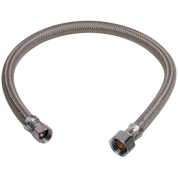 BrassCraft 7/16 in. Compression x 1/2 in. FIP x 20 in. Braided Polymer Faucet Supply Line