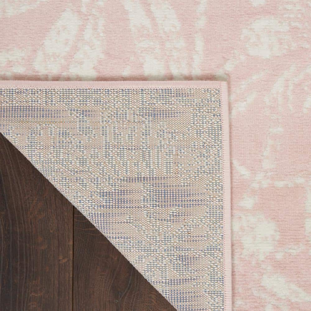 Handmade Blue Floral Synthetic Rectangular Rug 2 ft x 3 ft