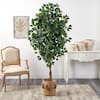 Nearly Natural 6 ft. Artificial Ficus Tree T1441 - The Home Depot