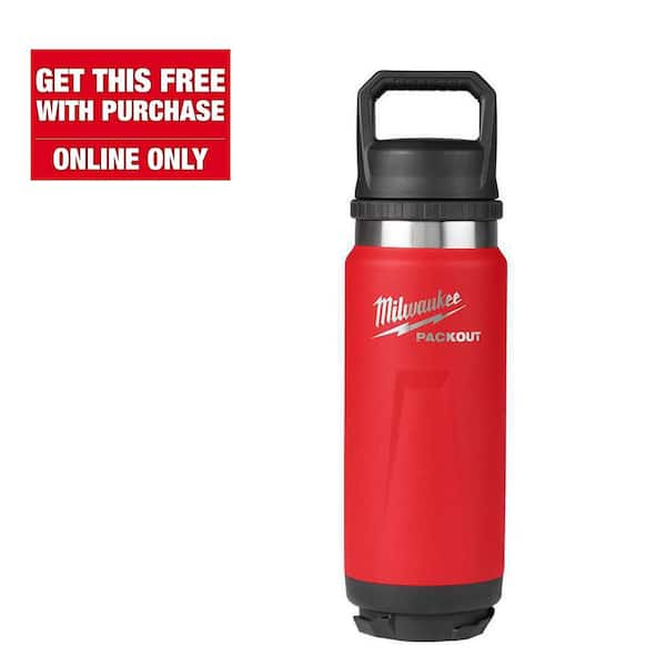 PACKOUT Red 24 oz. Insulated Bottle W/Chug Lid