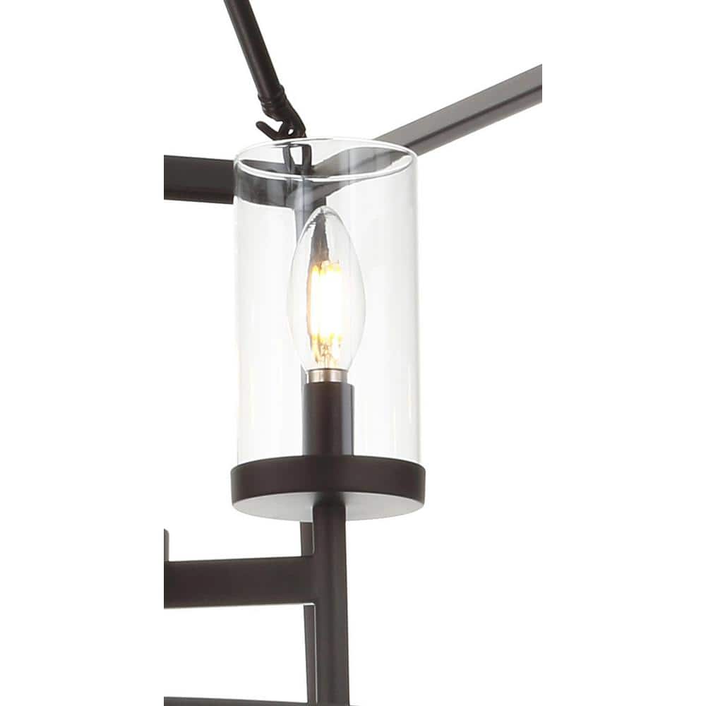 Anna Oil-Rubbed Bronze LED Lantern Pendant with Clear Glass