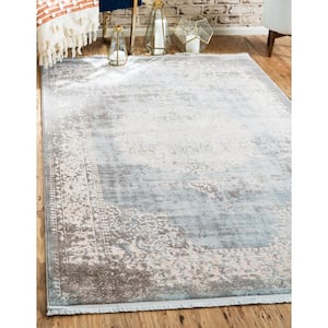 New Classical Olwen Light Blue 7' 0 x 10' 0 Area Rug