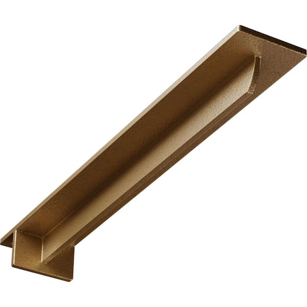 Ekena Millwork 3 in. x 2 in. x 20 in. Steel Hammered Gold Heaton Bracket