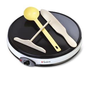 12 in. White Non-Stick Crepe Maker