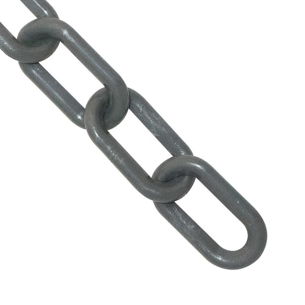 2 in. (54 mm) x 25 ft. Slate Gray Heavy-Duty Plastic Barrier Chain