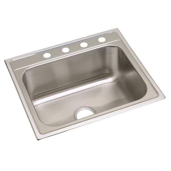 Dayton 25 in. Drop-in Single Bowl 20 Gauge Stainless Steel Kitchen Sink