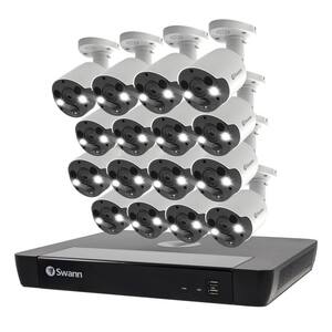 16-Channel 4K UHD 2TB Pro Series PoE Cat5 NVR 16 Security Camera System with Face Recognition