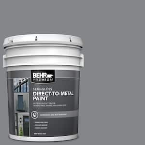 5 gal. #N500-5 Magnetic Gray color Semi-Gloss Direct to Metal Interior/Exterior Paint