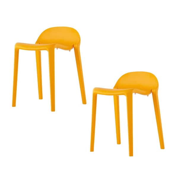 Lagoon Joyous Orange Short Stool (Set of 2)