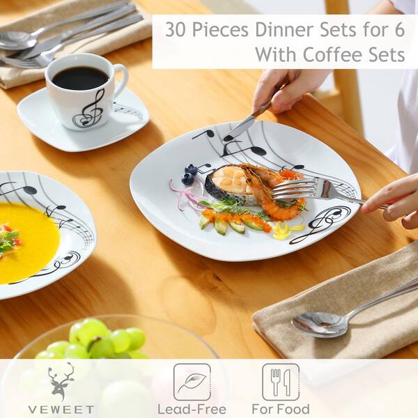 🐝 EARTHENWARE “SWEET AS BEE” dinnerware set 16pc 🆕 as shown‼️