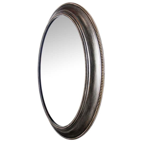 25 in. W x 32 in. H Zenith Oval Mirror Surface Mount Medicine Cabinet in Pewter 25 in. W x 32 in. H Zenith Oval Mirror Surface Mount Medicine Cabinet in Pewter