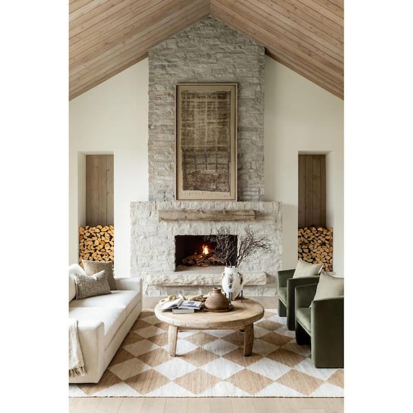Vivir Antho Wheat Modern 8 ft. x 10 ft. Indoor Area Rug