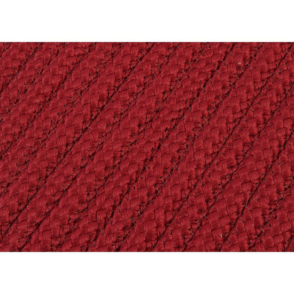 Sangria Red Braided Synthetic Outdoor Rug 2'x3'