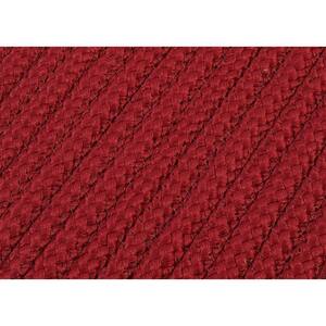 Solid Red  Doormat 4 ft. x 4 ft. Braided Indoor/Outdoor Patio Area Rug