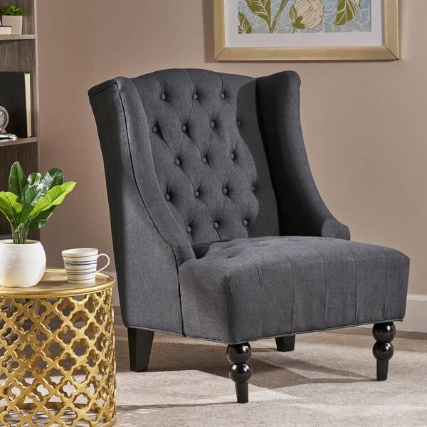 charcoal club chair