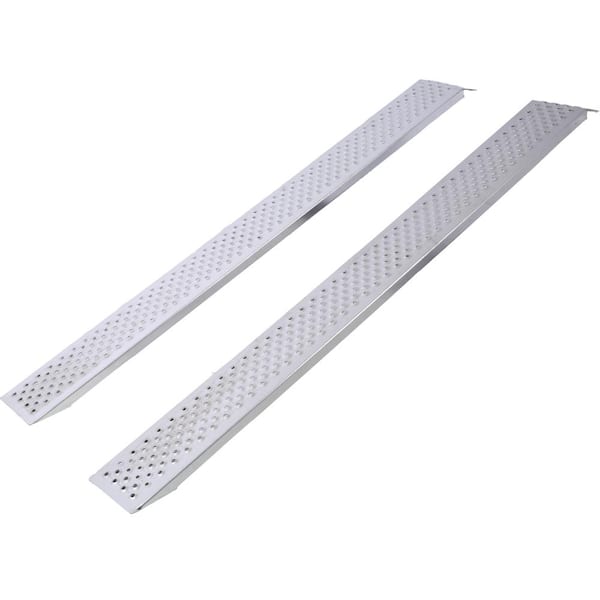 2-Pieces 880 lbs. Portable Aluminum Ramps, 78 in. L x 8.5 in. W Lightweight Loading Ramps