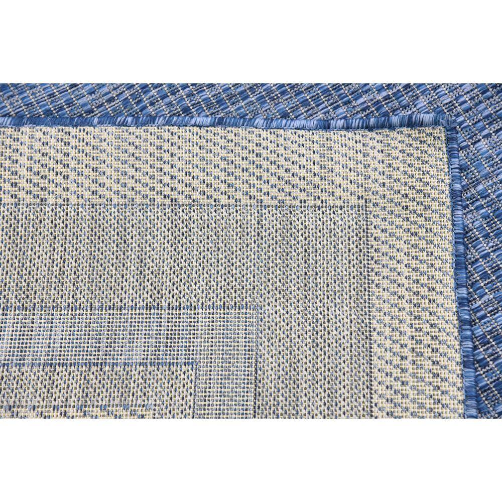 Blue Rectangular Flat Woven Outdoor Area Rug 6' x 9'