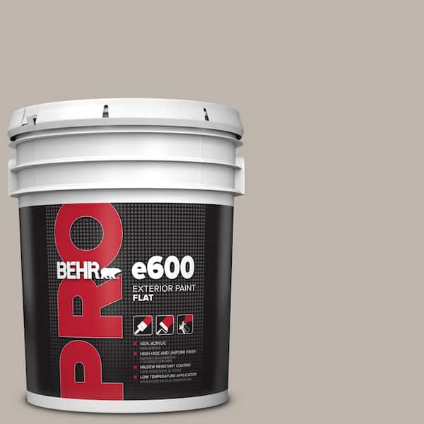 5 gal. #PPU18-12 Graceful Gray Flat Exterior Paint