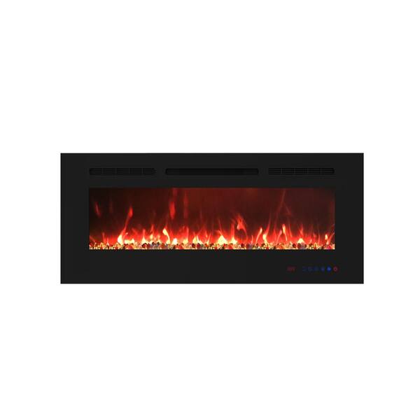CASAINC 42 in. Built-in and Wall Mounted Electric Fireplace in Black  CA-SMD-03 - The Home Depot