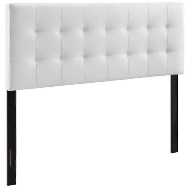 Lily White Queen Upholstered Vinyl Headboard