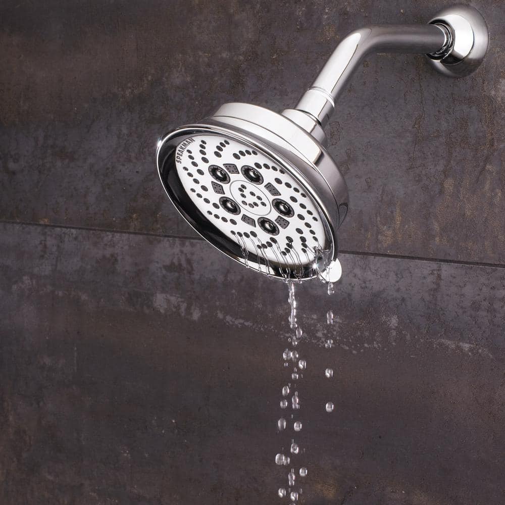 Polished Chrome Multi-Function Wall Mounted Shower Head