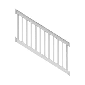 Finyl Line 6 ft. x 36 in. H 28-Degree to 38-Degree Deck Top Stair Rail Kit in White