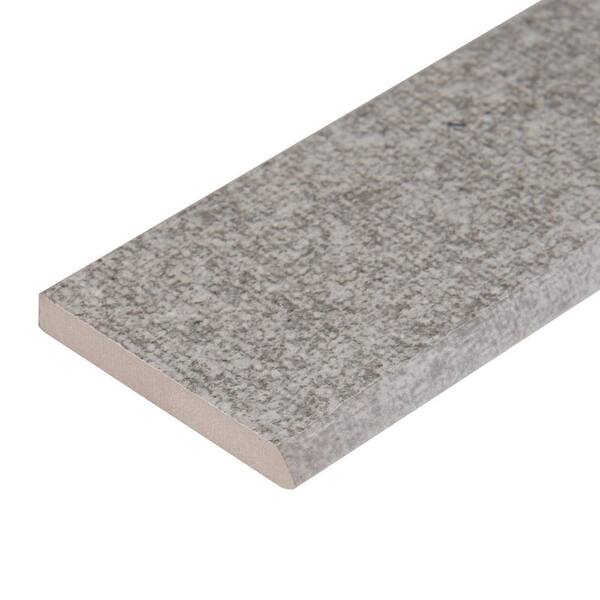 MSI Tektile Hopsack Gray Bullnose 3 in. x 24 in. Matte Porcelain Wall Tile (5 pieces / 10 lin. ft. / case)