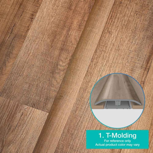 Palmer 0.31 in. T x 2 in. W x 78.7 in. L Vinyl 4-in-1 Molding
