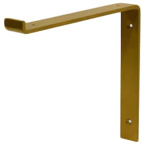12 in. Gold Steel Shelf Bracket For Wood Shelving
