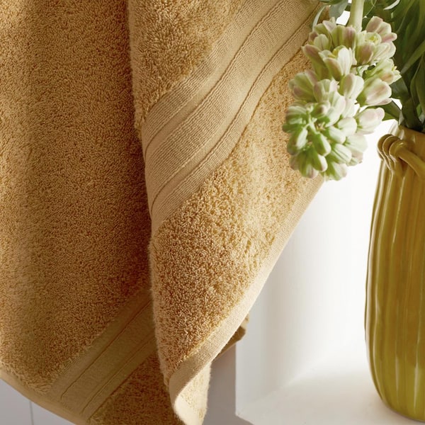 The Company Store Company Cotton Deep Yellow Solid Turkish Cotton Bath Towel  VK37-BATH-DEEP YELLOW - The Home Depot