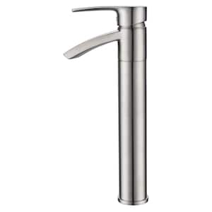 Ariana 12 in. Single-Handle Single-Hole Vessel Bathroom Faucet with Swivel Spout in Brushed Nickel