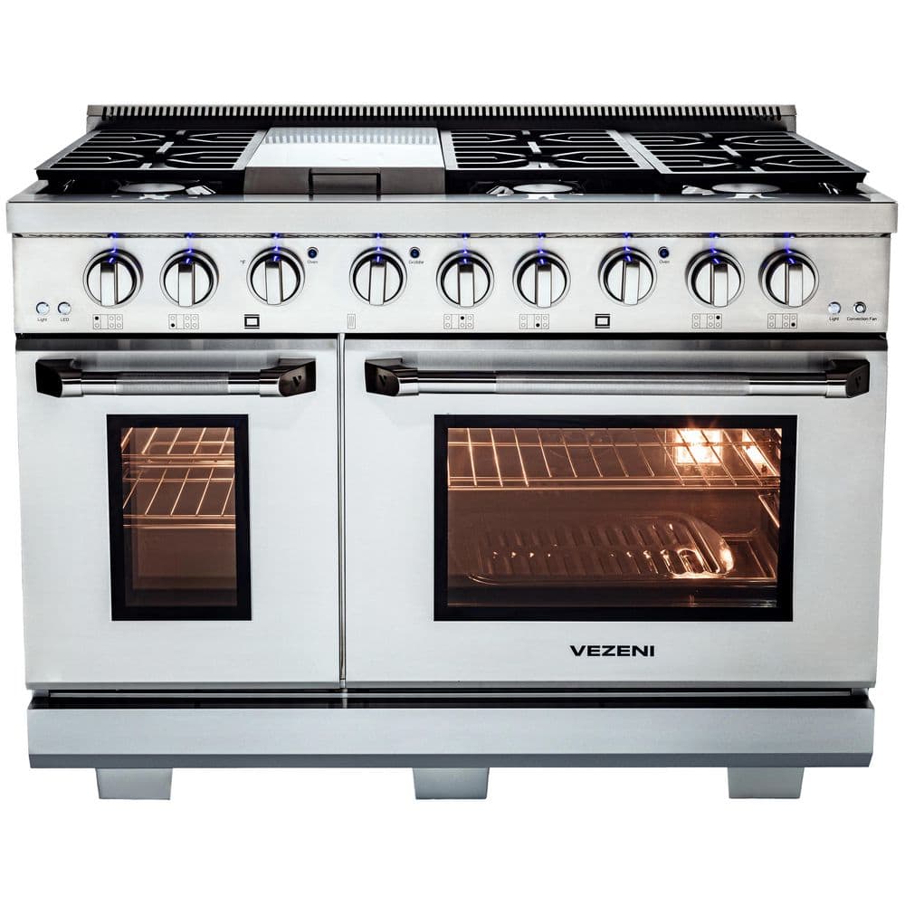 VEZENI Randolph Collection 48 in. 7-Burners Plus Griddle Natural