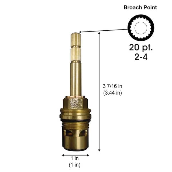 Everbilt 3 7/16 in. 20 pt Broach Cold Side Stem for Jado Replaces