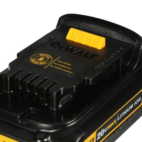 DEWALT 20V MAX Compact Lithium-Ion 1.5Ah Battery Pack DCB201 - The Home  Depot