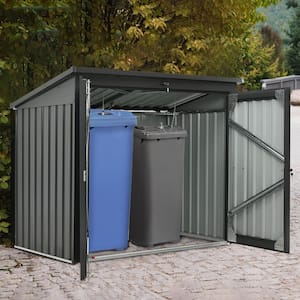 5 ft. x 3 ft. Outdoor Metal Garbage Bin Shed Stores(15 sq. ft. )