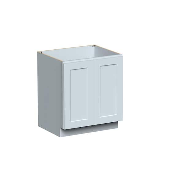 30 in. W x 24 in. D x 34.5 in. H Plywood Ready to Assemble Base Kitchen Cabinet in Gray with Soft-Close Door