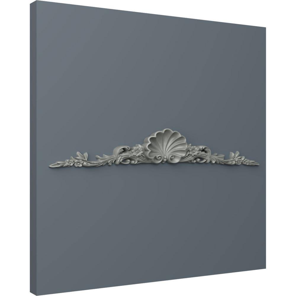 White Polyurethane Shell Center with Scrolls Onlay Moulding
