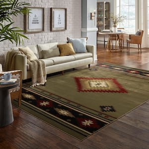 Catskill Green 4 ft. x 5 ft. Area Rug