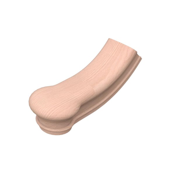 Stair Parts 7210 Unfinished Red Oak Starting Easing Handrail Fitting