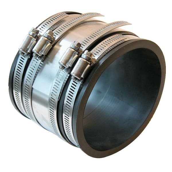 Fernco 4 in. Flexible PVC Shielded Coupling Fittings & Connectors