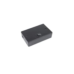 Black Hardwired Box with On/Off Switch for Line Voltage Puck Light